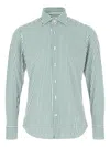 Alessandro Gherardi Striped Long-sleeved Shirt In Green