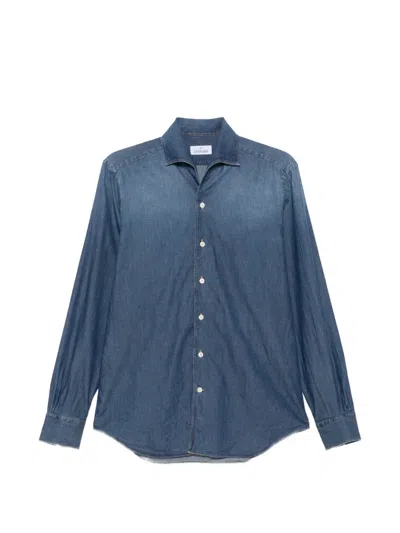 Alessandro Gherardi Washed Denim Shirt In Blue