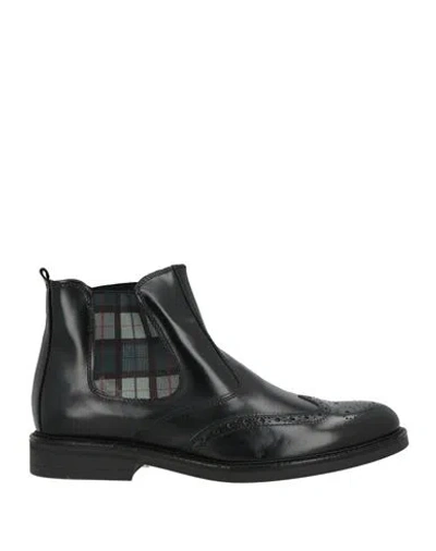 Alessandro Gilles Man Ankle Boots Black Size 7 Leather
