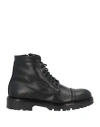 Alessandro Gilles Man Ankle Boots Dark Brown Size 7 Leather In Black