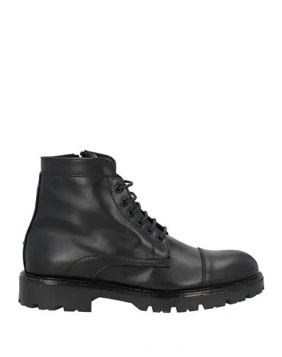 ALESSANDRO GILLES ALESSANDRO GILLES MAN ANKLE BOOTS BLACK SIZE 9 LEATHER
