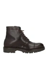 Alessandro Gilles Man Ankle Boots Dark Brown Size 7 Leather In Black