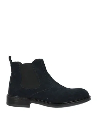 Alessandro Gilles Man Ankle Boots Midnight Blue Size 7 Leather