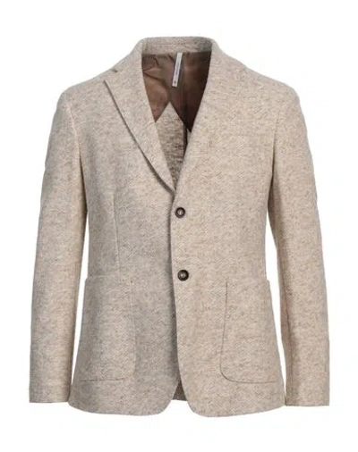 Alessandro Gilles Man Blazer Beige Size 42 Wool, Cotton, Polyester