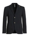 Alessandro Gilles Man Blazer Black Size 40 Cotton, Polyamide, Elastane In Black