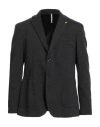 Alessandro Gilles Man Blazer Charcoal Size 44 Polyester, Cotton, Elastane