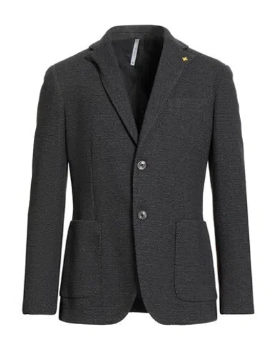 Alessandro Gilles Man Blazer Grey Size 36 Polyester, Cotton, Elastane