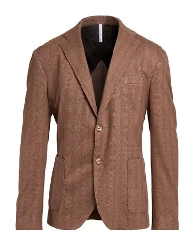 Alessandro Gilles Man Blazer Light Brown Size 36 Viscose, Polyester, Cotton, Elastane