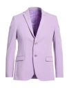 Alessandro Gilles Man Blazer Lilac Size 42 Wool, Viscose, Elastane In Purple