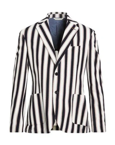 Alessandro Gilles Man Blazer Midnight Blue Size 42 Cotton In Gray