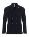 Alessandro Gilles Man Blazer Navy Size 42 Cotton, Lycra, Elastane