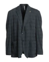 Alessandro Gilles Man Blazer Navy Size 48 Polyester, Viscose, Elastane In Blue