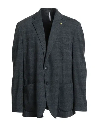 Alessandro Gilles Man Blazer Navy Size 48 Polyester, Viscose, Elastane In Blue
