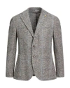 Alessandro Gilles Man Blazer Taupe Size 42 Virgin Wool, Cotton, Polyester In Gray