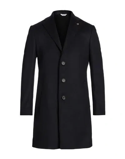 Alessandro Gilles Man Coat Midnight Blue Size 40 Wool, Polyester, Cashmere