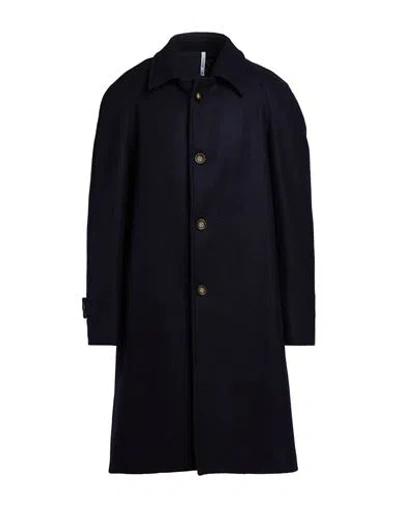 Alessandro Gilles Man Coat Navy Size 42 Virgin Wool In Blue