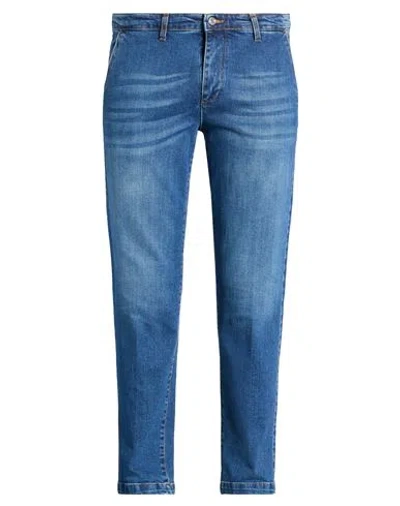 Alessandro Gilles Man Jeans Blue Size 42 Cotton, Elastane