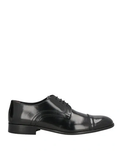 Alessandro Gilles Man Lace-up Shoes Black Size 7 Leather
