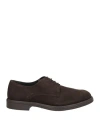 Alessandro Gilles Man Lace-up Shoes Dark Brown Size 9 Leather In Brown
