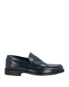 Alessandro Gilles Man Loafers Midnight Blue Size 6 Leather