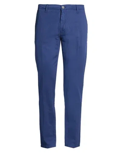 Alessandro Gilles Man Pants Blue Size 38 Cotton, Elastane