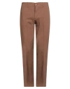 Alessandro Gilles Man Pants Brown Size 38 Cotton, Elastane