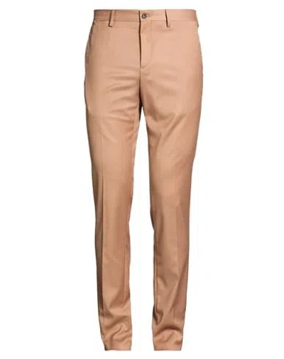 Alessandro Gilles Man Pants Camel Size 34 Wool, Viscose, Elastane In Beige