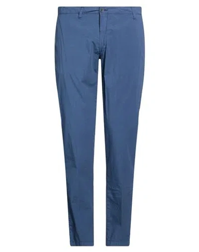 Alessandro Gilles Man Pants Navy Size 34 Cotton, Elastane