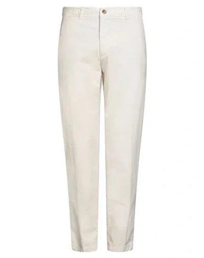Alessandro Gilles Man Pants Off White Size 38 Cotton, Elastane