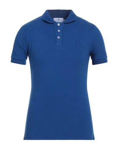 Alessandro Gilles Man Polo Shirt Bright Blue Size Xxl Cotton
