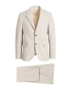 Alessandro Gilles Man Suit Beige Size 38 Wool, Polyester, Elastane In Sand