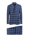 Alessandro Gilles Man Suit Blue Size 40 Virgin Wool, Polyester, Elastane In Blue