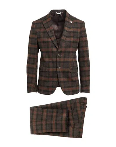 Alessandro Gilles Man Suit Brown Size 40 Wool, Viscose, Elastane