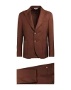 Alessandro Gilles Man Suit Brown Size 42 Wool, Viscose, Elastane