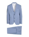 Alessandro Gilles Man Suit Light Blue Size 46 Wool, Polyester In Blue