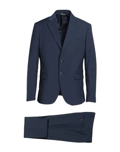Alessandro Gilles Man Suit Midnight Blue Size 40 Wool, Polyester, Elastane