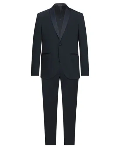 Alessandro Gilles Man Suit Midnight Blue Size 44 Wool, Viscose, Elastane