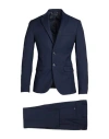 Alessandro Gilles Man Suit Navy Size 36 Wool, Polyester, Elastane In Blue
