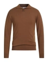 Alessandro Gilles Man Sweater Brown Size M Merino Wool, Polyacrylic, Polyamide, Elastane