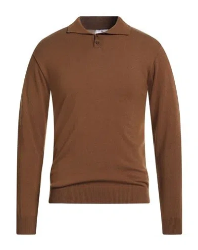 Alessandro Gilles Man Sweater Brown Size M Merino Wool, Polyacrylic, Polyamide, Elastane
