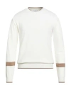Alessandro Gilles Man Sweater Cream Size Xl Polyacrylic, Merino Wool, Polyamide, Elastane In White