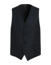 Alessandro Gilles Man Tailored Vest Midnight Blue Size 40 Polyester, Wool In Blue