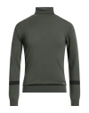 Alessandro Gilles Man Turtleneck Military Green Size Xxl Merino Wool, Polyamide, Polyacrylic, Elasta In Green