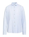 Alessandro Lamura Man Shirt Light Blue Size 3xl Linen, Cotton In Blue