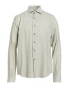 Alessandro Lamura Man Shirt Sage Green Size 17 Cotton, Wool
