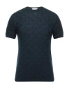 Alessandro Lamura Man Sweater Midnight Blue Size M Cotton, Acrylic In Blue