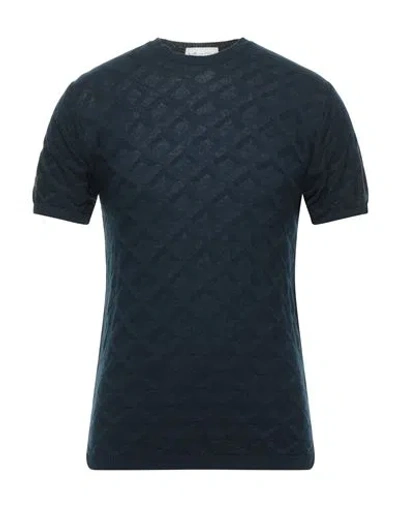 Alessandro Lamura Man Sweater Midnight Blue Size M Cotton, Acrylic