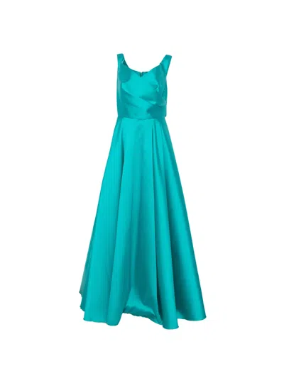 Alessandro Legora Bow-detail Maxi Dress In Green