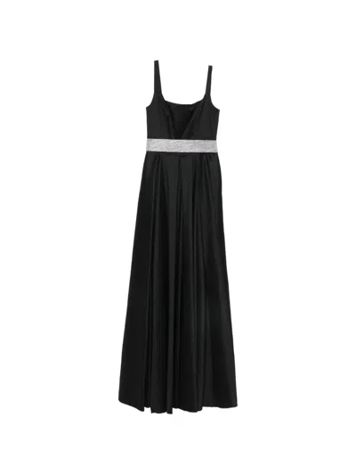 Alessandro Legora Crystal-embellished Maxi Dress In Black