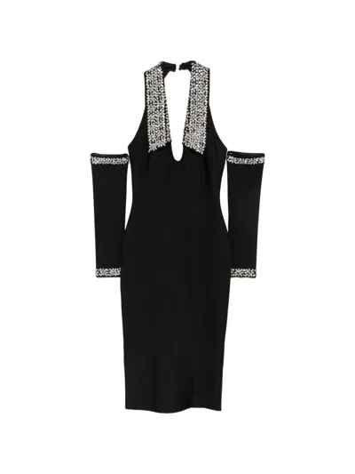 Alessandro Legora Crystal-embellished Midi Dress In Blue